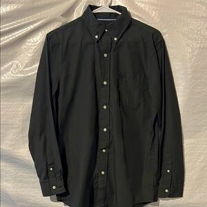 Men’s Chaps Dark Green and Black  Casual Button Down Shirt